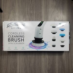 Eternal Living Dual Speed Cordless Cleaning Brush Spin Scrubber 9 Attachments